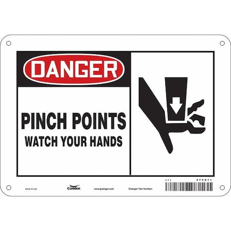 Condor Safety Sign, 7 in Height, 10 in Width, Aluminum, Vertical Rectangle, English, 475D11 475D11