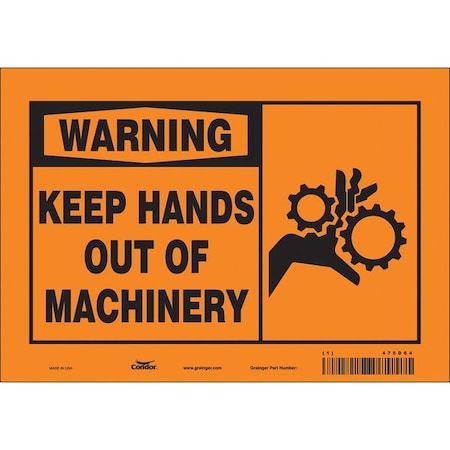 Condor Safety Sign, 7 in Height, 10 in Width, Vinyl, Vertical Rectangle, English, 475D64 475D64