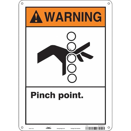 Condor Safety Sign, 14 in Height, 10 in Width, Polyethylene, Vertical Rectangle, English, 475F01 475F01