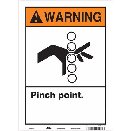 Condor Safety Sign, 14 in Height, 10 in Width, Vinyl, Vertical Rectangle, English, 475F03 475F03