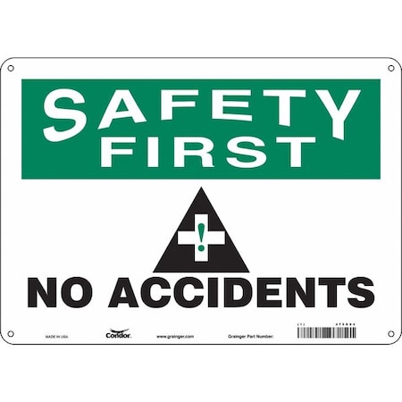 Condor Safety Sign, 10 in Height, 14 in Width, Aluminum, Horizontal Rectangle, English, 475G94 475G94
