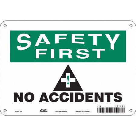 Condor Safety Sign, 7 in Height, 10 in Width, Polyethylene, Vertical Rectangle, English, 475G95 475G95