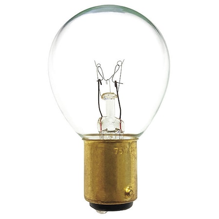 Zoro Select Miniature Incandescent Bulb, 138 lm, 15.0W (Formerly LumaPro) 15S11/3DC-75V-1PK