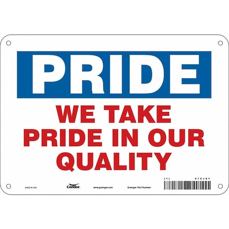 Condor Safety Sign, 7 in Height, 10 in Width, Polyethylene, Vertical Rectangle, English, 475J81 475J81
