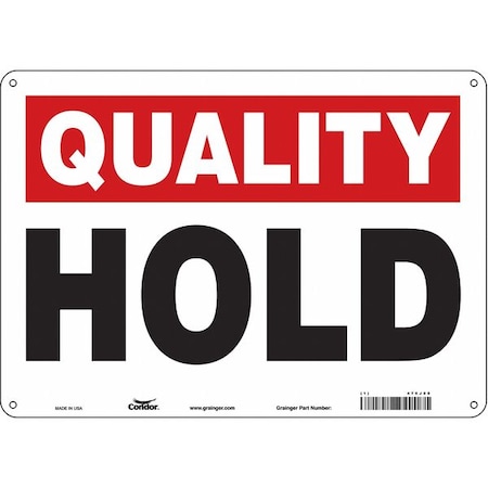 Condor Quality Control, Hold, 14 in W x 10 in H, Horizontal Rectangle, Polyethylene, 475J88 475J88
