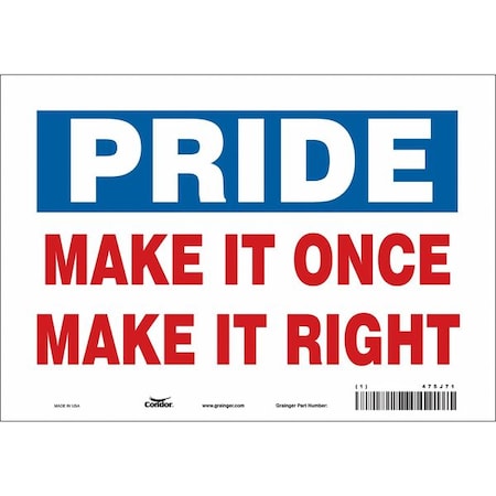 Condor Safety Sign, 7 in Height, 10 in Width, Vinyl, Vertical Rectangle, English, 475J71 475J71