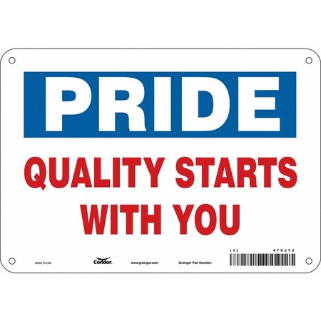 Condor Safety Sign, 7 in Height, 10 in Width, Aluminum, Vertical Rectangle, English, 475J73 475J73