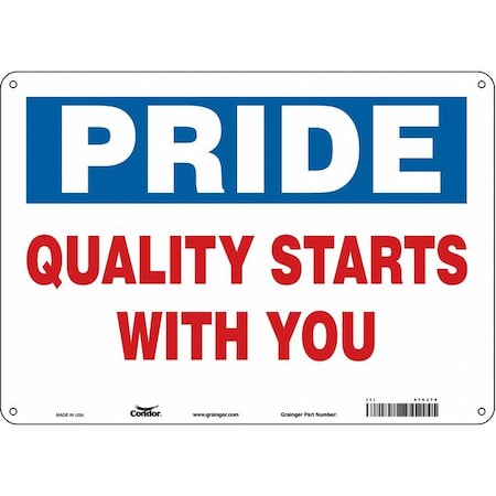 Condor Safety Sign, 10 in Height, 14 in Width, Polyethylene, Horizontal Rectangle, English, 475J76 475J76