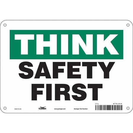 Condor Safety Sign, 7 in Height, 10 in Width, Aluminum, Vertical Rectangle, English, 475J04 475J04