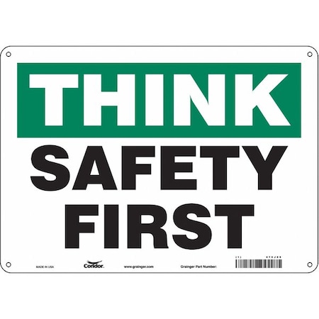 Condor Safety Sign, 10 in Height, 14 in Width, Aluminum, Horizontal Rectangle, English, 475J05 475J05