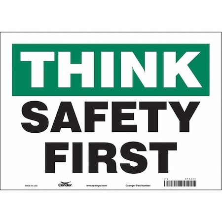 Condor Safety Sign, 10 in Height, 14 in Width, Vinyl, Horizontal Rectangle, English, 475J09 475J09