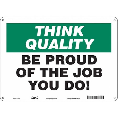 Condor Safety Sign, 10 in Height, 14 in Width, Polyethylene, Horizontal Rectangle, English, 475J16 475J16