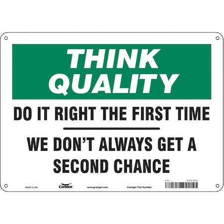 Condor Safety Sign, 10 in Height, 14 in Width, Polyethylene, Horizontal Rectangle, English, 475J21 475J21