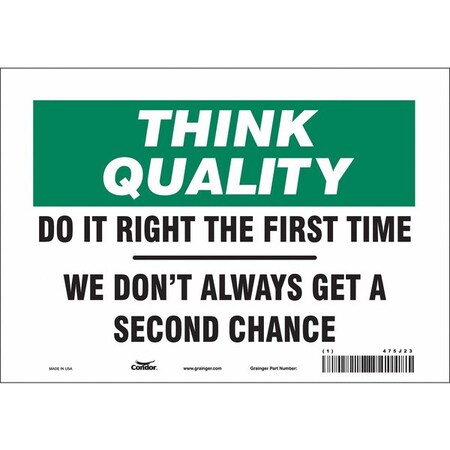 Condor Safety Sign, 7 in Height, 10 in Width, Vinyl, Vertical Rectangle, English, 475J23 475J23