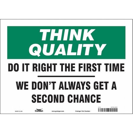 Condor Safety Sign, 10 in Height, 14 in Width, Vinyl, Horizontal Rectangle, English, 475J24 475J24