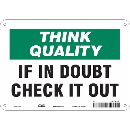 Condor Safety Sign, 7 in Height, 10 in Width, Aluminum, Vertical Rectangle, English, 475J25 475J25