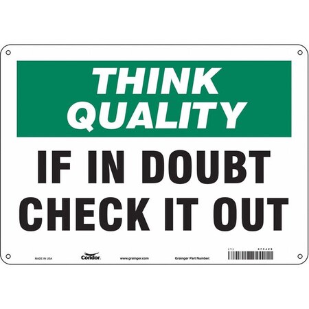 Condor Safety Sign, 10 in Height, 14 in Width, Polyethylene, Horizontal Rectangle, English, 475J28 475J28