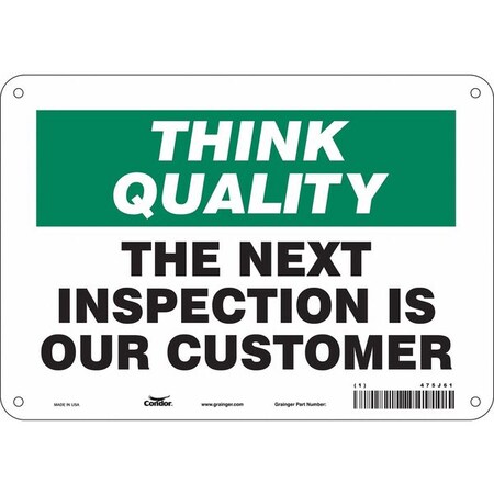 Condor Safety Sign, 7 in Height, 10 in Width, Aluminum, Vertical Rectangle, English, 475J61 475J61