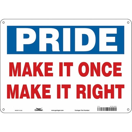 Condor Safety Sign, 10 in Height, 14 in Width, Aluminum, Horizontal Rectangle, English, 475J68 475J68
