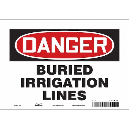 Condor Safety Sign, 7 in Height, 10 in Width, Vinyl, Vertical Rectangle, English, 475K86 475K86