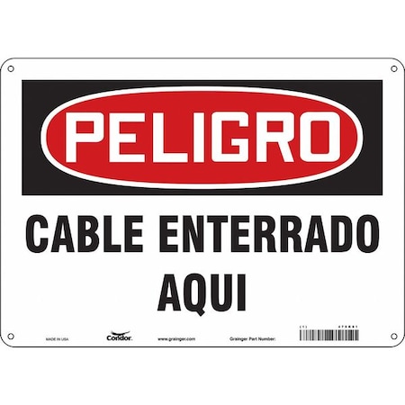 Condor Safety Sign, 14" W, 10" H, 0.055" Thickness 475K91