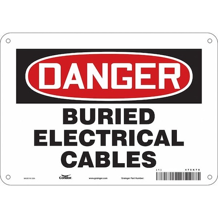 Condor Safety Sign, 7 in Height, 10 in Width, Polyethylene, Vertical Rectangle, English, 475K78 475K78