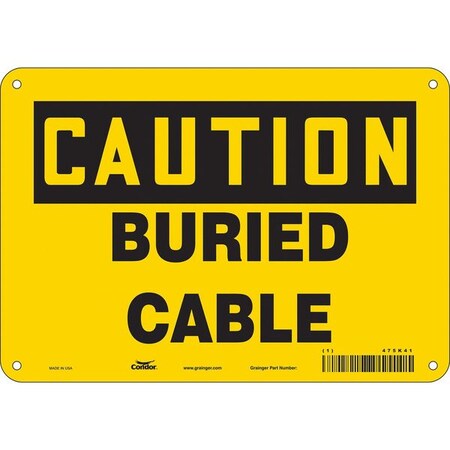 Condor Safety Sign, 7 in Height, 10 in Width, Vinyl, Vertical Rectangle, English, 475K41 475K41