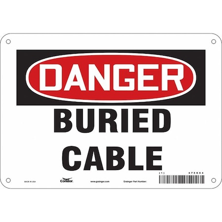 Condor Safety Sign, 7 in Height, 10 in Width, Vinyl, Vertical Rectangle, English, 475K64 475K64