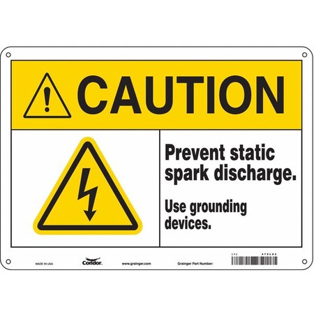 Condor Safety Sign, 10 in Height, 14 in Width, Polyethylene, Horizontal Rectangle, English, 475L82 475L82