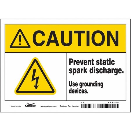 Condor Danger Sign, 7" W x 5" H, 0.004" Thickness, 475L84 475L84