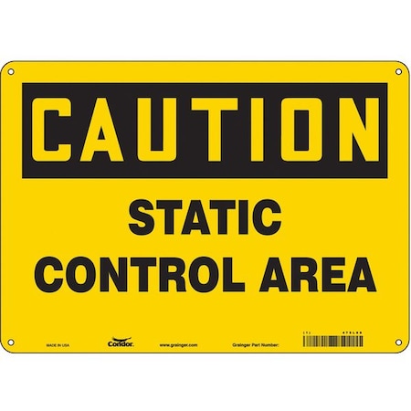 Condor Safety Sign, 10 in Height, 14 in Width, Aluminum, Horizontal Rectangle, English, 475L88 475L88