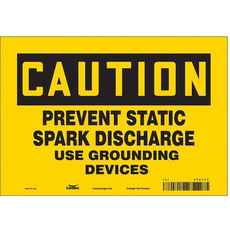 Condor Safety Sign, 7 in Height, 10 in Width, Vinyl, Vertical Rectangle, English, 475L77 475L77