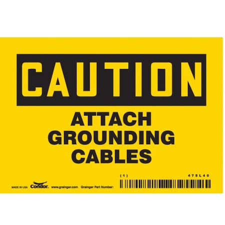 Condor Danger Sign, 5" W x 3-1/2" H, 0.004" Thick, 475L40 475L40