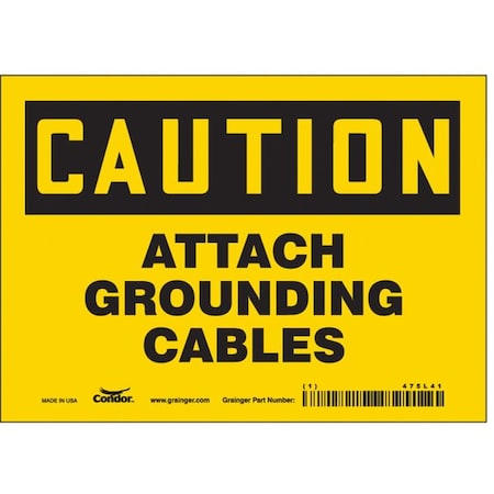 Condor Safety Sign, 5 in Height, 7 in Width, Vinyl, Horizontal Rectangle, English, 475L41 475L41
