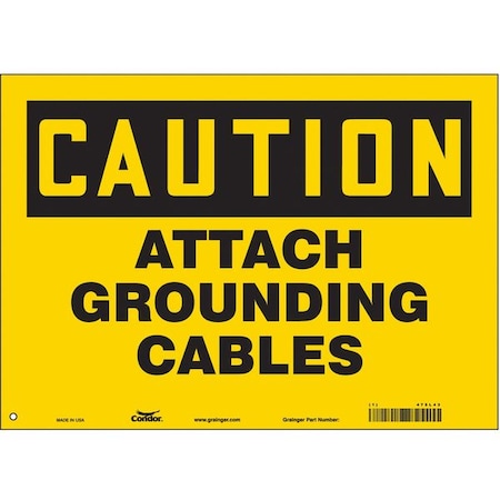 Condor Safety Sign, 10 in Height, 14 in Width, Vinyl, Horizontal Rectangle, English, 475L43 475L43