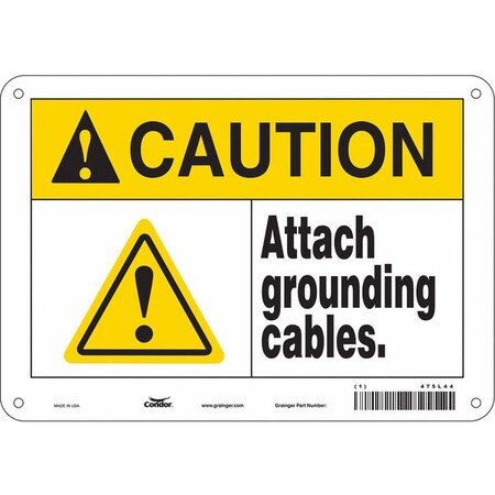 Condor Safety Sign, 7 in Height, 10 in Width, Aluminum, Vertical Rectangle, English, 475L44 475L44