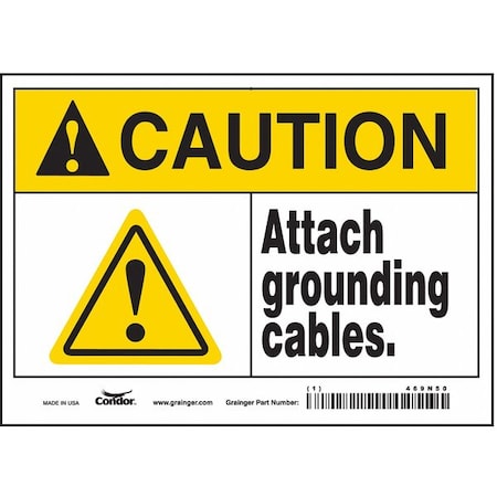 Condor Danger Sign, 7" W x 5" H, 0.004" Thickness, 475L50 475L50