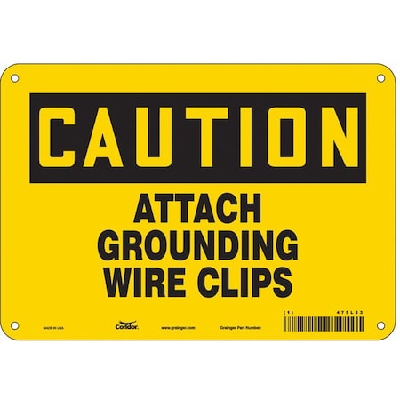 Condor Safety Sign, 7 in Height, 10 in Width, Aluminum, Vertical Rectangle, English, 475L53 475L53