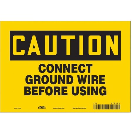Condor Safety Sign, 7 in Height, 10 in Width, Vinyl, Vertical Rectangle, English, 475L69 475L69
