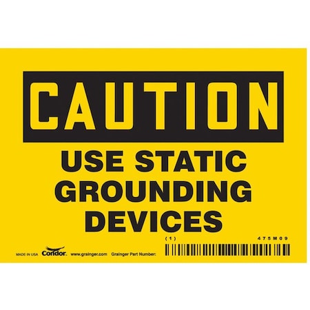 Condor Danger Sign, 5" W x 3-1/2" H, 0.004" Thick, 475M09 475M09