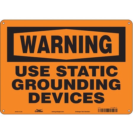 Condor Safety Sign, 10 in Height, 14 in Width, Polyethylene, Horizontal Rectangle, English, 475M17 475M17