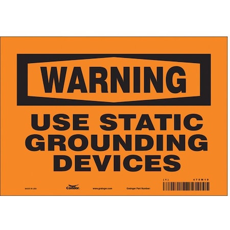 Condor Danger Sign, 10" Wx7" H, 0.004" Thickness, 475M19 475M19