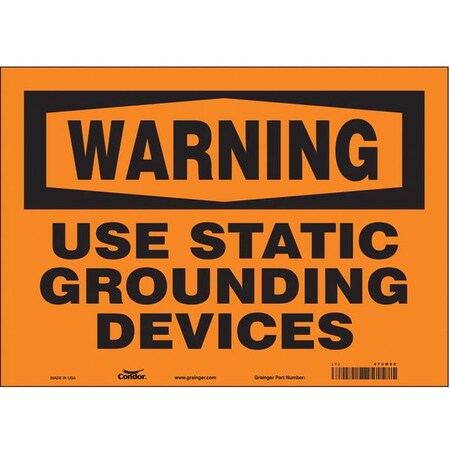 Condor Safety Sign, 10 in Height, 14 in Width, Vinyl, Horizontal Rectangle, English, 475M20 475M20