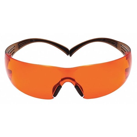 3M SecureFit 400, Safety Glasses, Scotchgard Anti-Fog & Anti-Scratch, Orange Lens, Black/Brown Frame 1334252