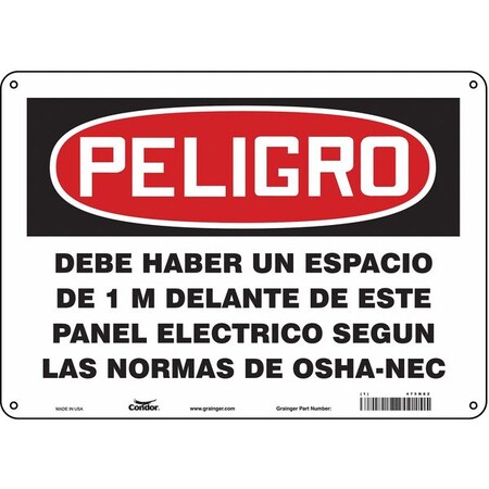 Condor Safety Sign, 14" W, 10" H, 0.032" Thickness 475N82