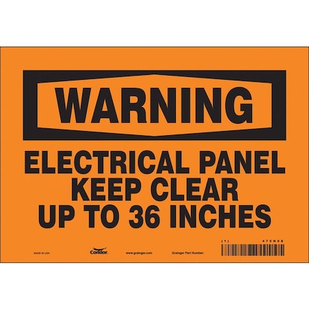 Condor Safety Sign, 7 in Height, 10 in Width, Vinyl, Vertical Rectangle, English, 475N98 475N98