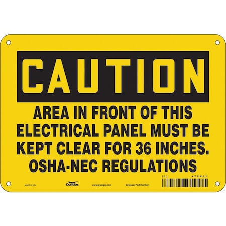 Condor Safety Sign, 7 in Height, 10 in Width, Aluminum, Vertical Rectangle, English, 475N01 475N01