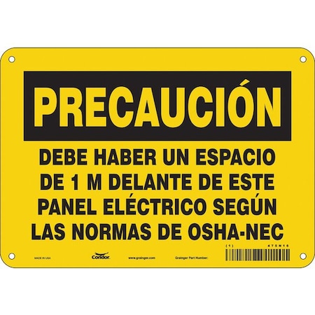 Condor Safety Sign, 10" W, 7" H, 0.032" Thickness 475N16