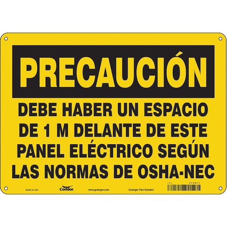 Condor Safety Sign, 14" W, 10" H, 0.032" Thickness 475N17