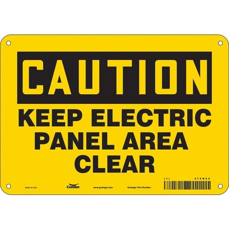 Condor Safety Sign, 7 in Height, 10 in Width, Aluminum, Vertical Rectangle, English, 475N22 475N22